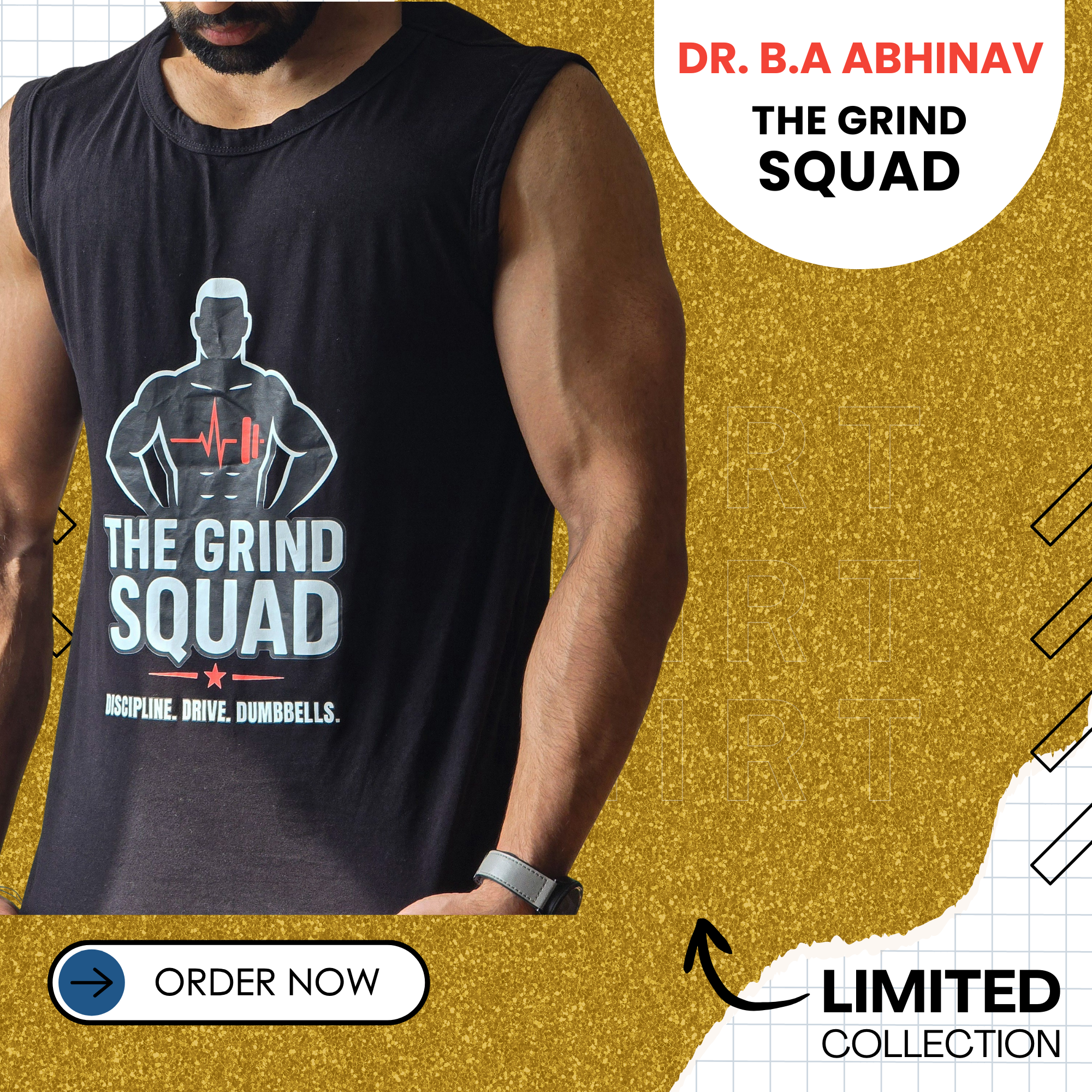 The Grind Squad - Men's Sleeveless T-Shirt - Image 3