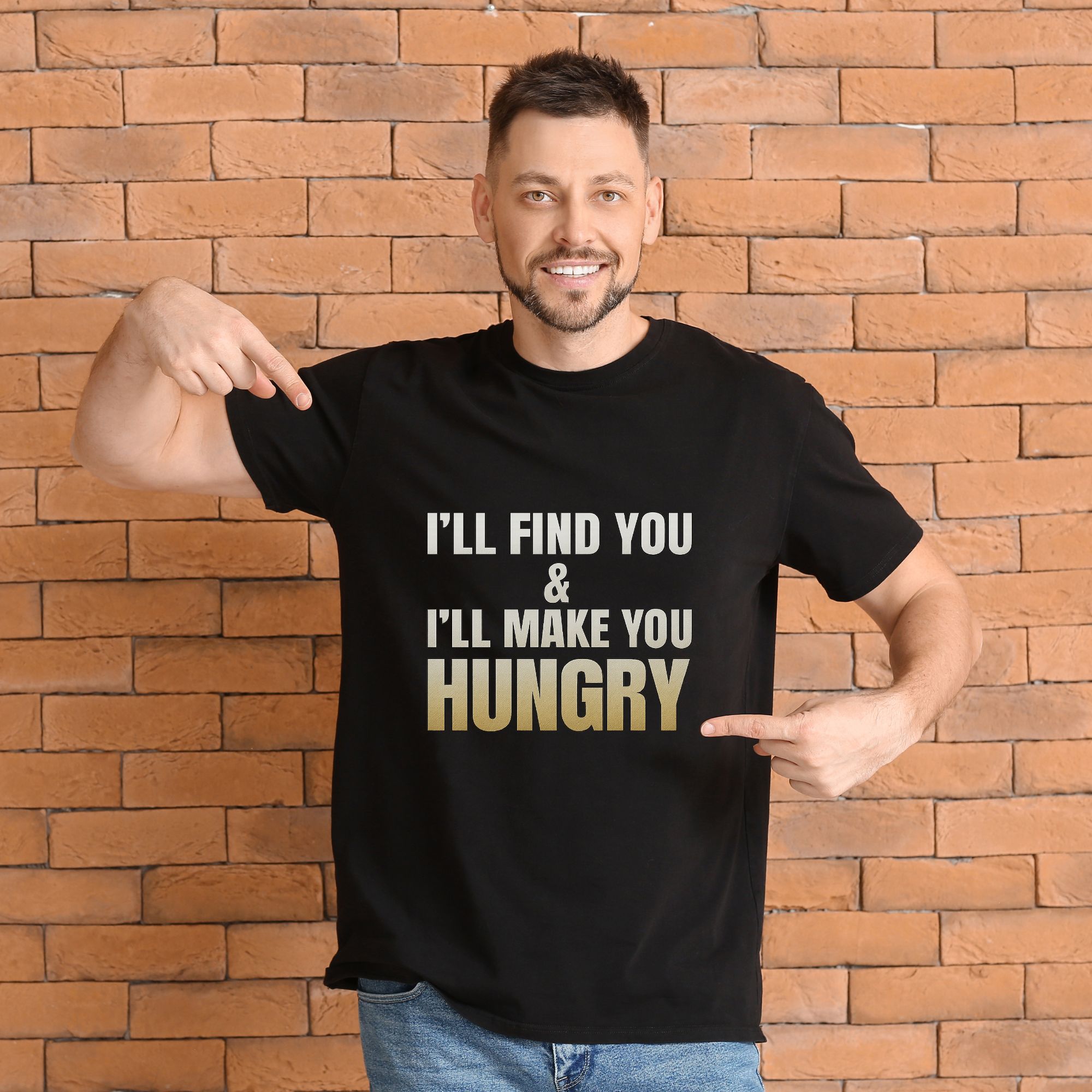 I'll make you Hungry - Black T-Shirt - Image 5