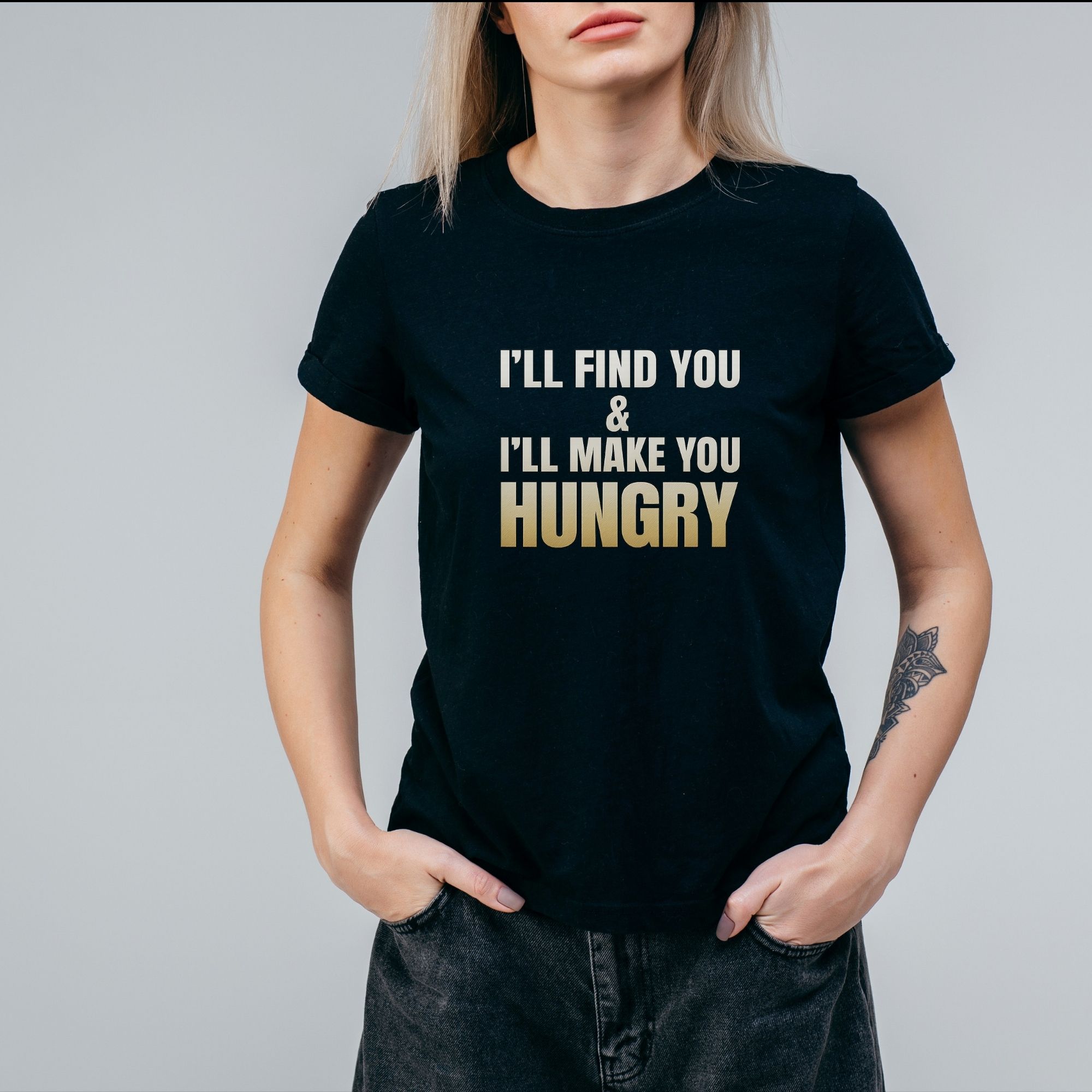 I'll make you Hungry - Black T-Shirt - Image 7